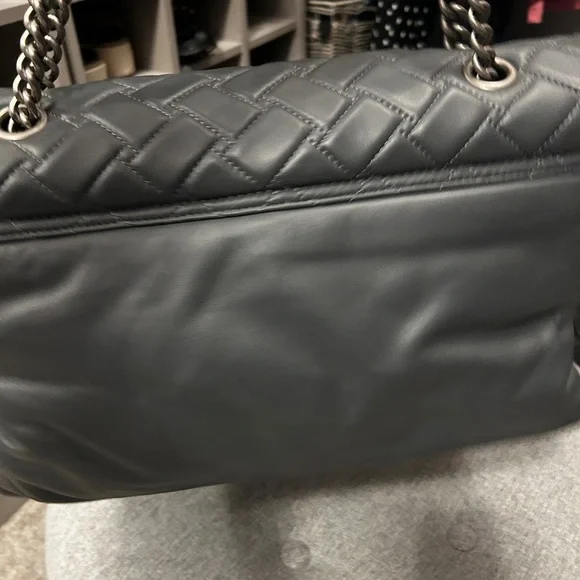 Kurt Geiger London XXL Gray Leather Quilted Shoulder Bag - Picture 4 of 8